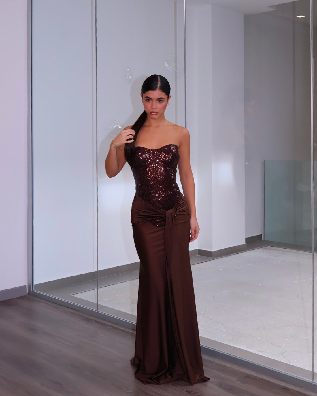 DRESS MYSTIC MARRONE